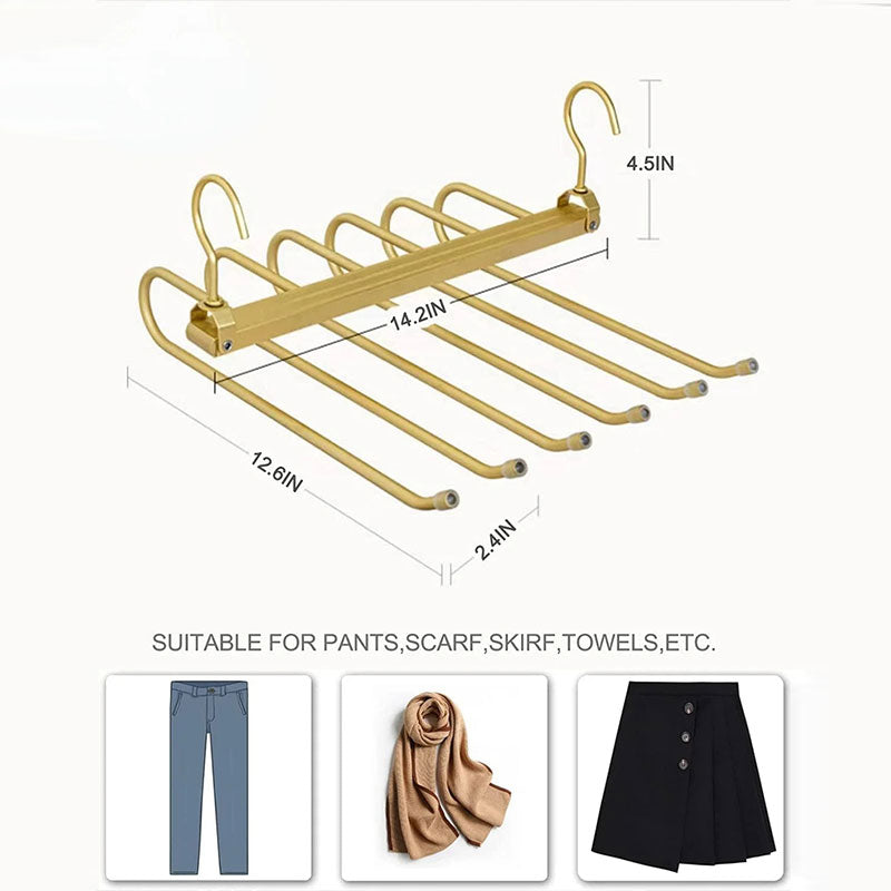 6 Layers Aluminum Pants Hangers