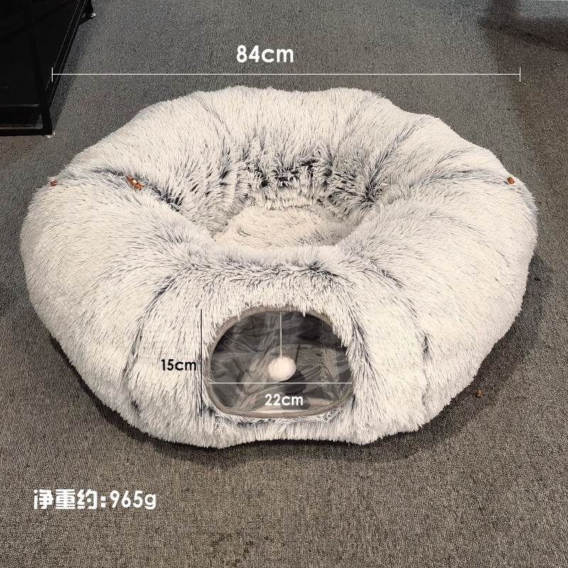 2 in 1 Funny Cat Beds / Donut Cat Tunnel
