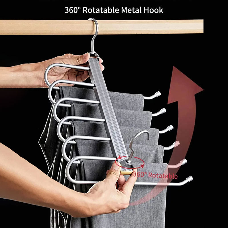 6 Layers Aluminum Pants Hangers