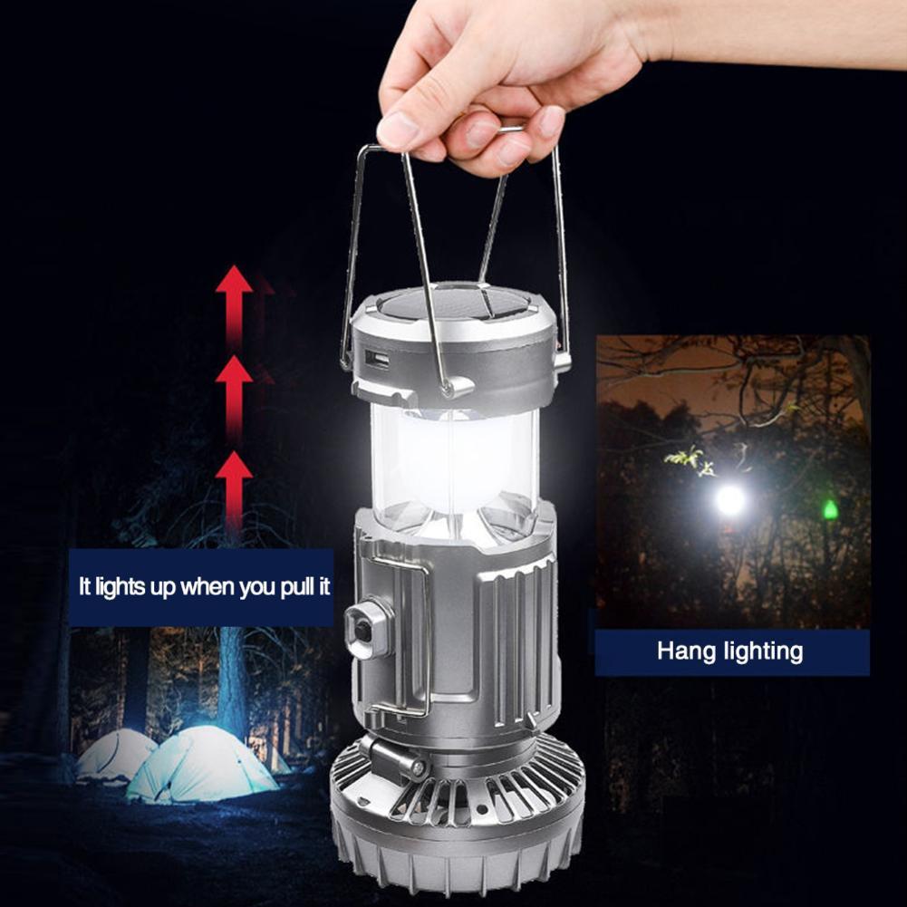 Portable Outdoor LED Camping Lamp With Solar Charger