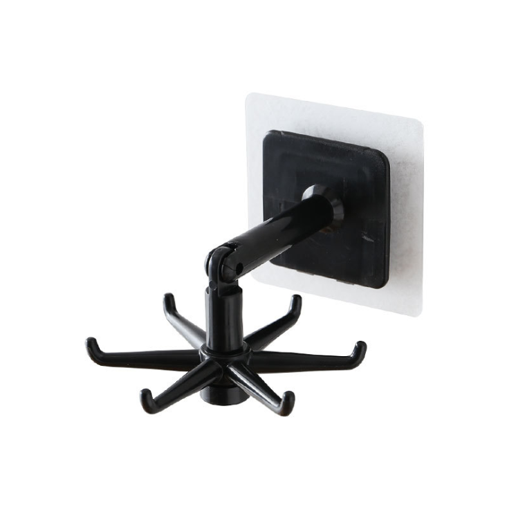 360 Degrees Rotated Kitchen Hooks Self Adhesive with 6 Hooks