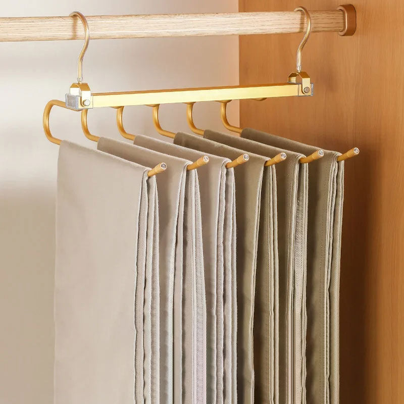 6 Layers Aluminum Pants Hangers