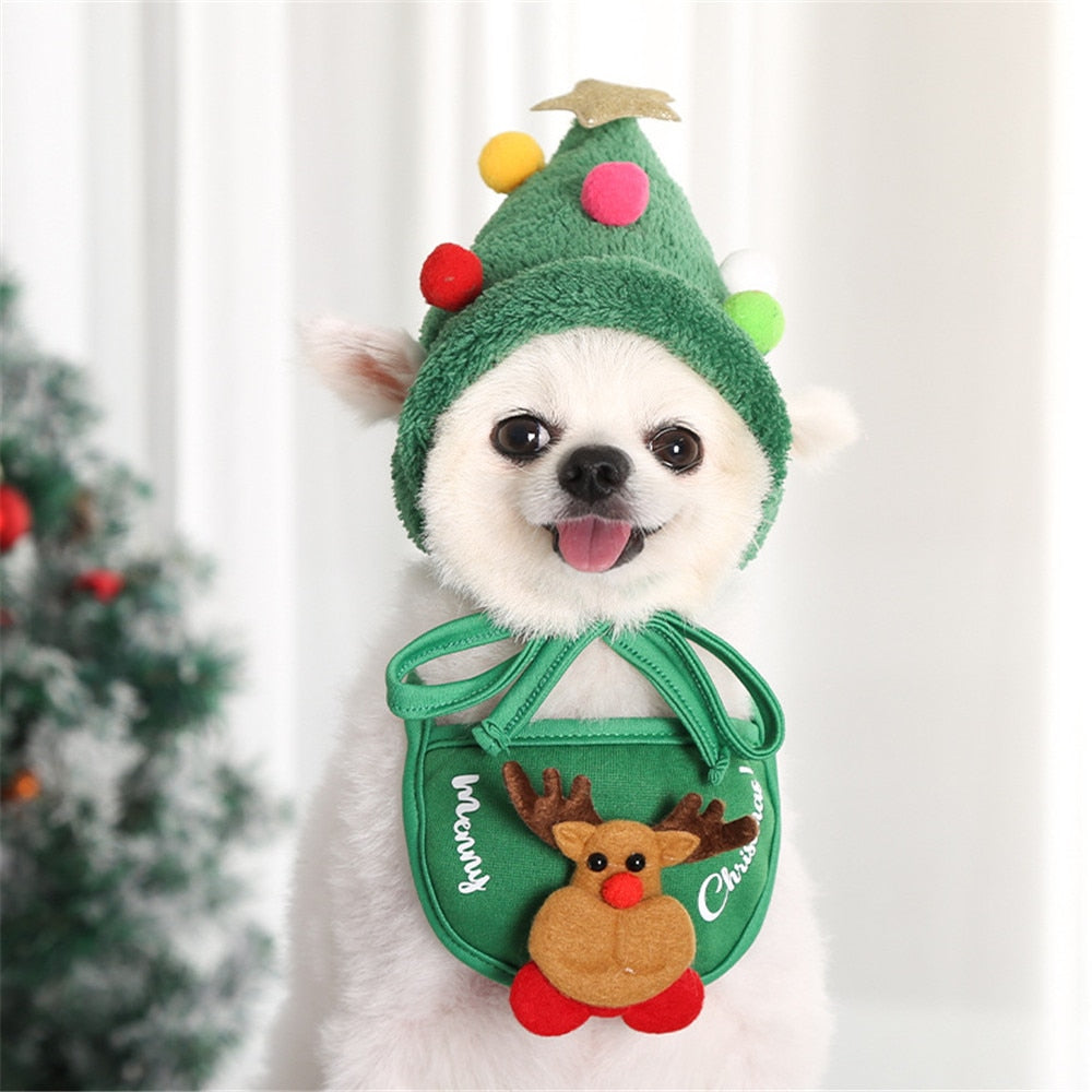 Dog Christmas Bandana and Bibs