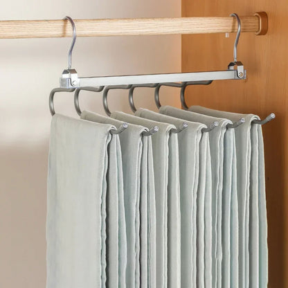 6 Layers Aluminum Pants Hangers