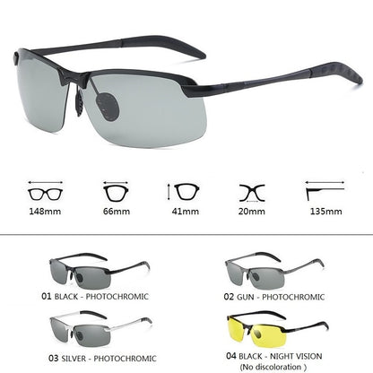 Photochrome Sonnenbrille Herren / Tag-Nachtsicht 