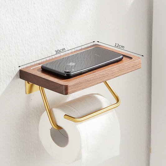 Toilet Roll Holder with Shelf