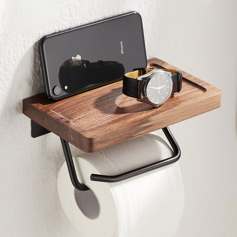 Toilet Roll Holder with Shelf