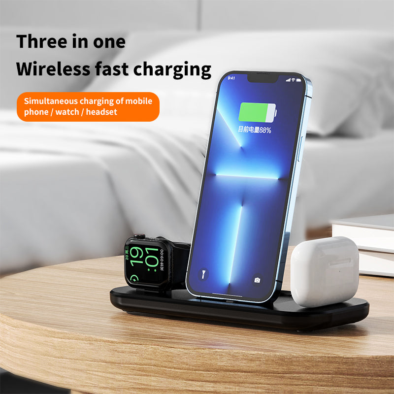 The New Three-In-One Wireless Charger Is Suitable For Apple Mobile Phone, Headset and Watch