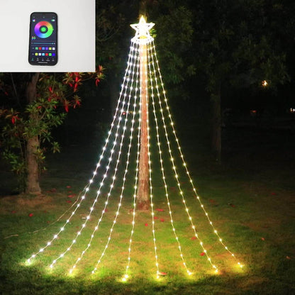 LED Star Waterfall Light for Xmas with App