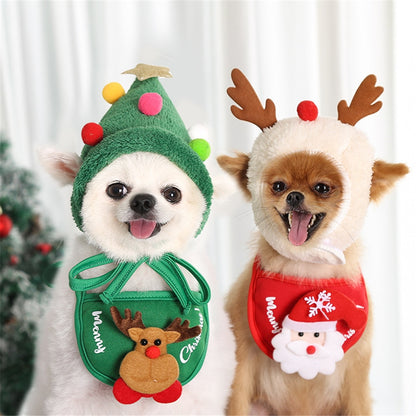 Dog Christmas Bandana and Bibs