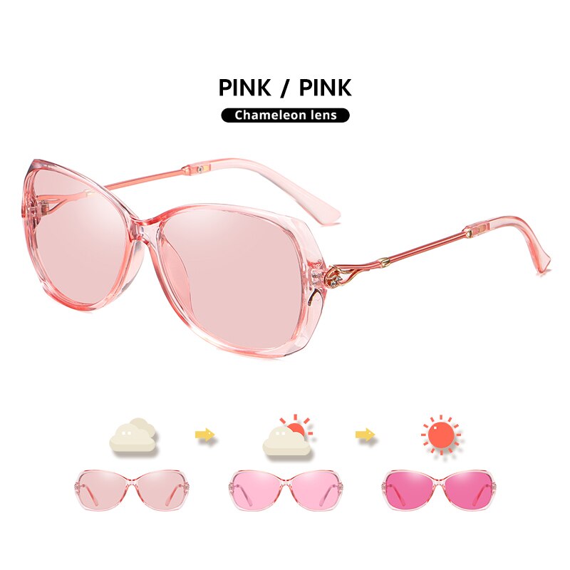 Fashion Design Photochromic Sunglasses For Women / Polarized