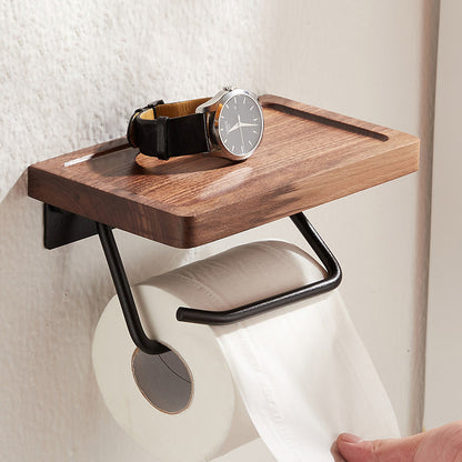 Toilet Roll Holder with Shelf