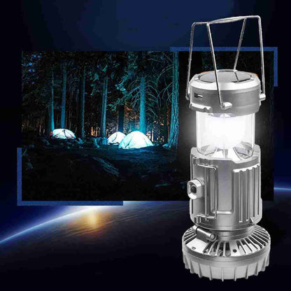 Tragbare Outdoor-LED-Campinglampe mit Solarladegerät 