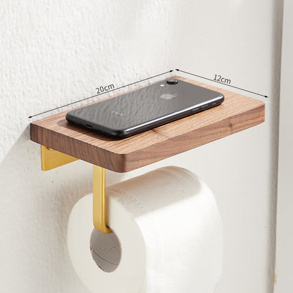 Toilet Roll Holder with Shelf