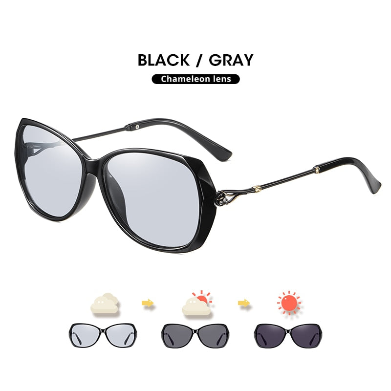 Fashion Design Photochromic Sunglasses For Women / Polarized