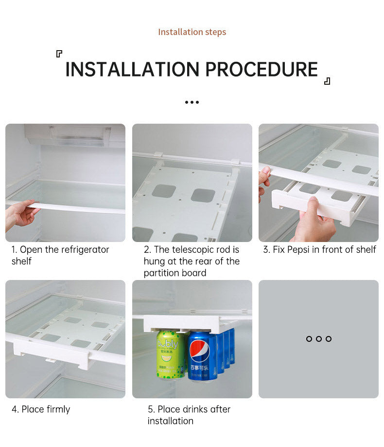 Refrigerator Drinks Hanging Shelf