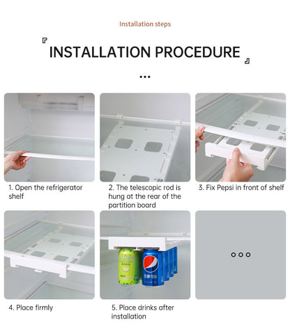 Refrigerator Drinks Hanging Shelf