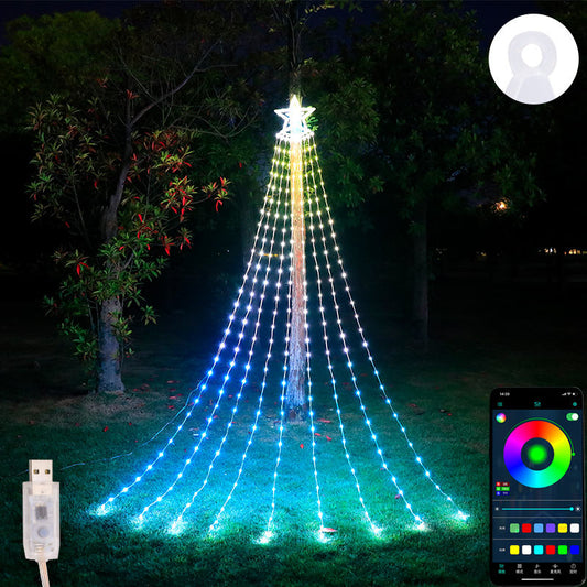 LED Star Waterfall Light for Xmas with App