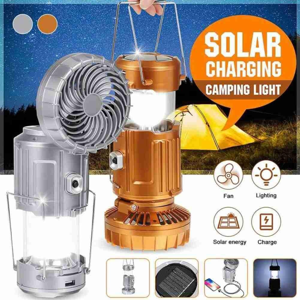 Tragbare Outdoor-LED-Campinglampe mit Solarladegerät 